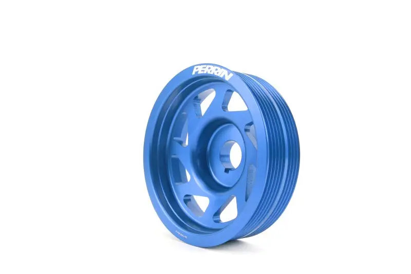 Perrin Blue EJ Crank Pulley Subaru Impreza WRX STI 1993-2021 AC Perrin Performance