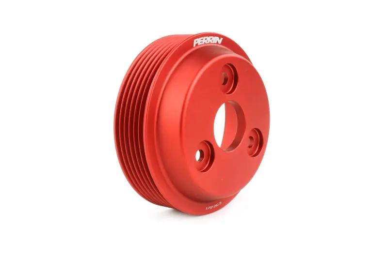 Perrin Lightweight Water Pump Pulley 15-21 Subaru WRX Red Perrin Performance