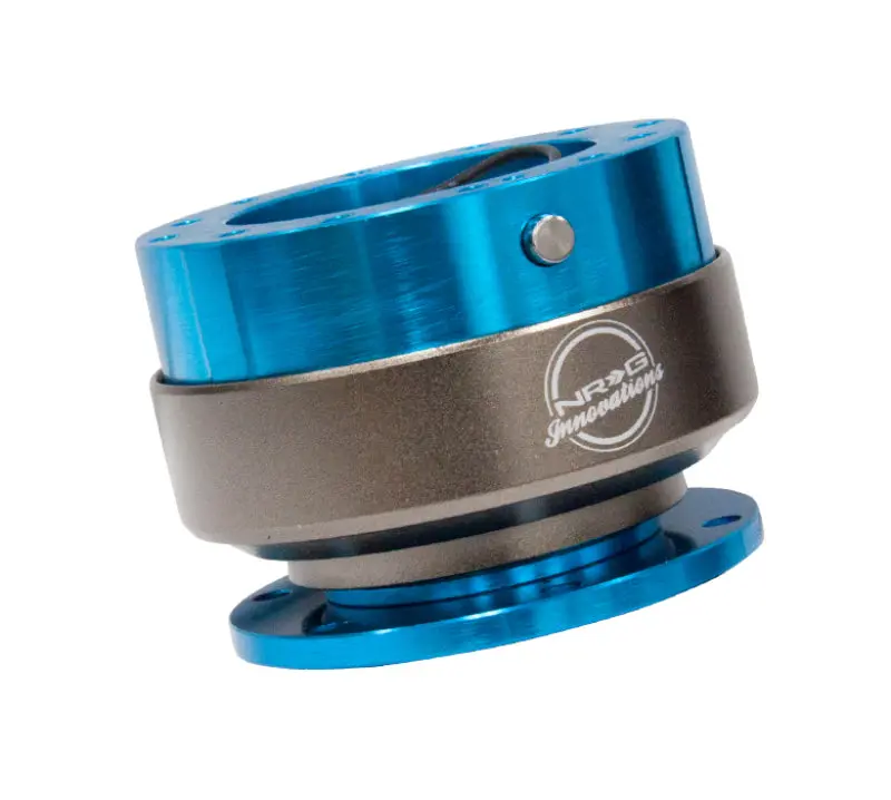 NRG Quick Release Gen 2.0 Blue Body Titanium Chrome Ring