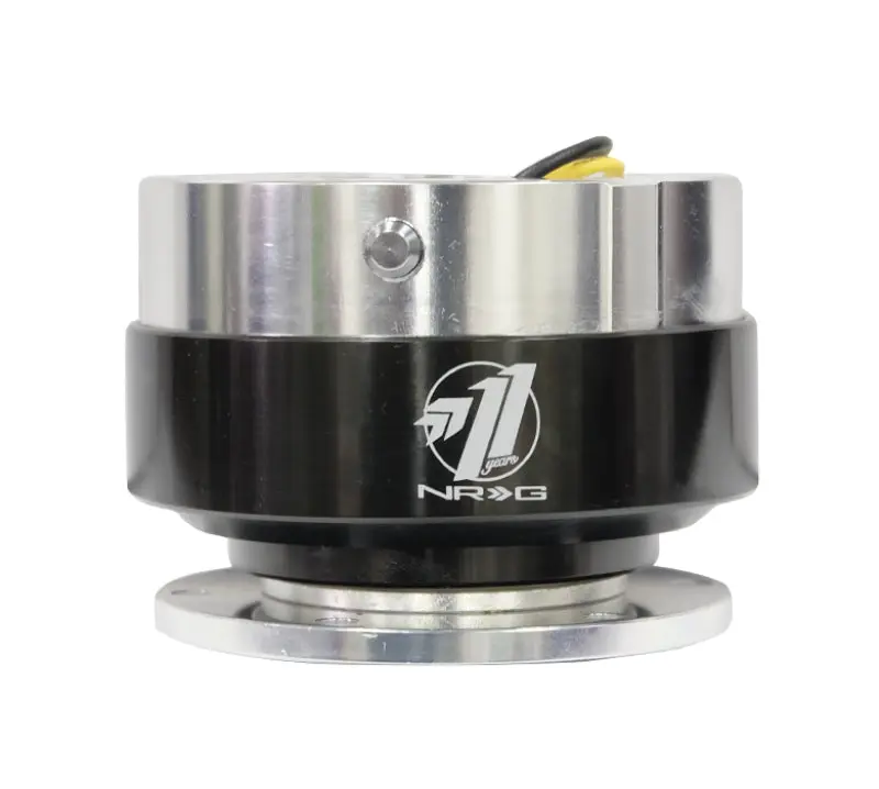 NRG Quick Release Gen 1.5 Silver Body Black Chrome Ring - Steering Wheel Hub