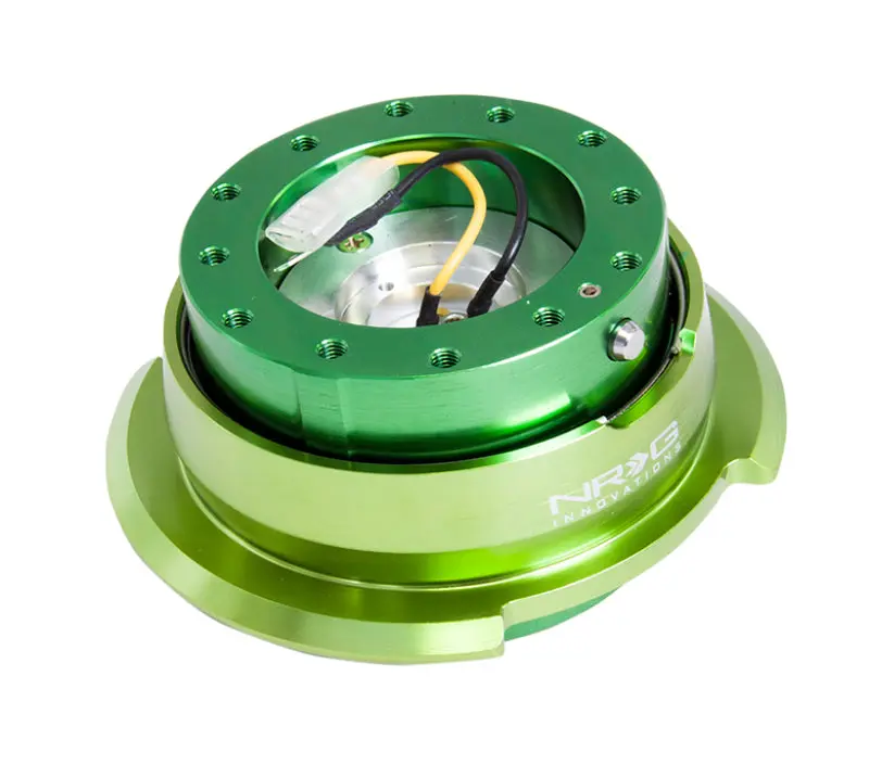 NRG Quick Release Kit Gen 2.8 Green Body Titanium Chrome Ring