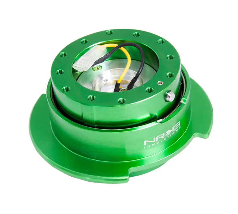 NRG Quick Release Kit Gen 2.5 Green Body Titanium Chrome Ring - Complete Set