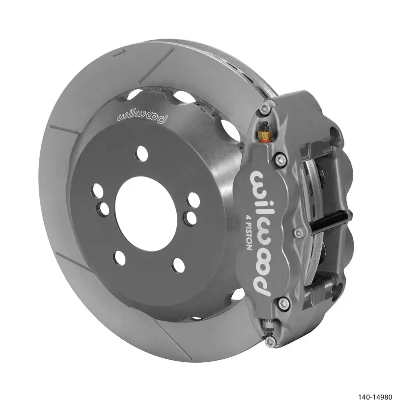Wilwood Superlite 4R ST Rear Road Race Brake Kit 12.88in Gray Hard Anodize 00-06 BMW M3 E46