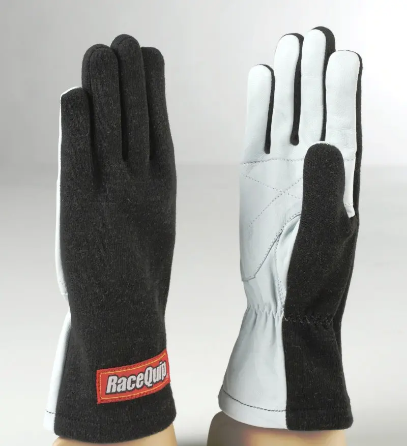 RaceQuip Black Basic Race Glove - Large - Comfortable Driving Gloves