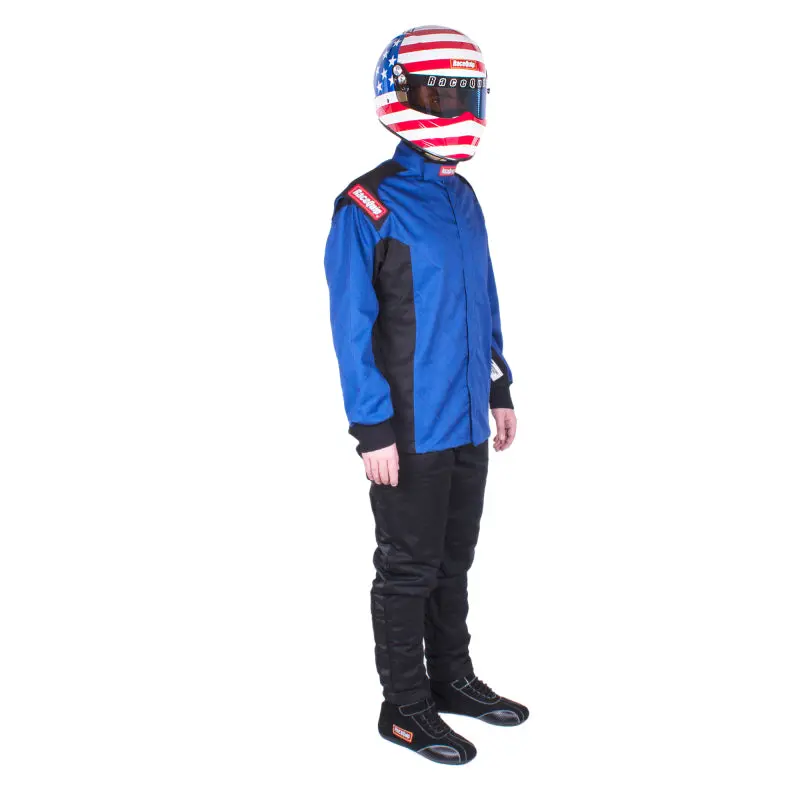 RaceQuip Blue Chevron-1 Jacket Large SFI Certified Racewear