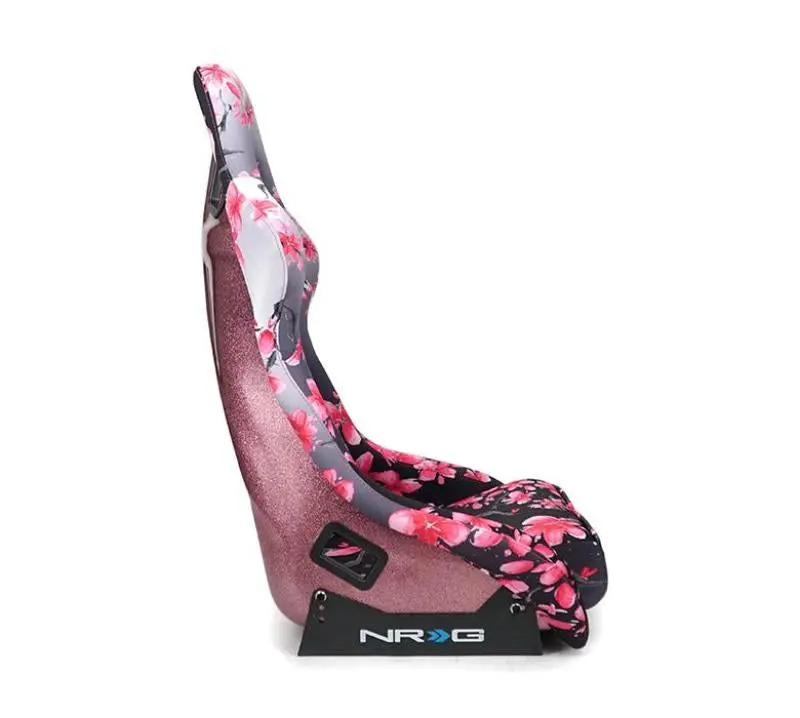 NRG FRP Medium PRISMA Japanese Cherry Blossom Bucket Seat Pink Pearl Back
