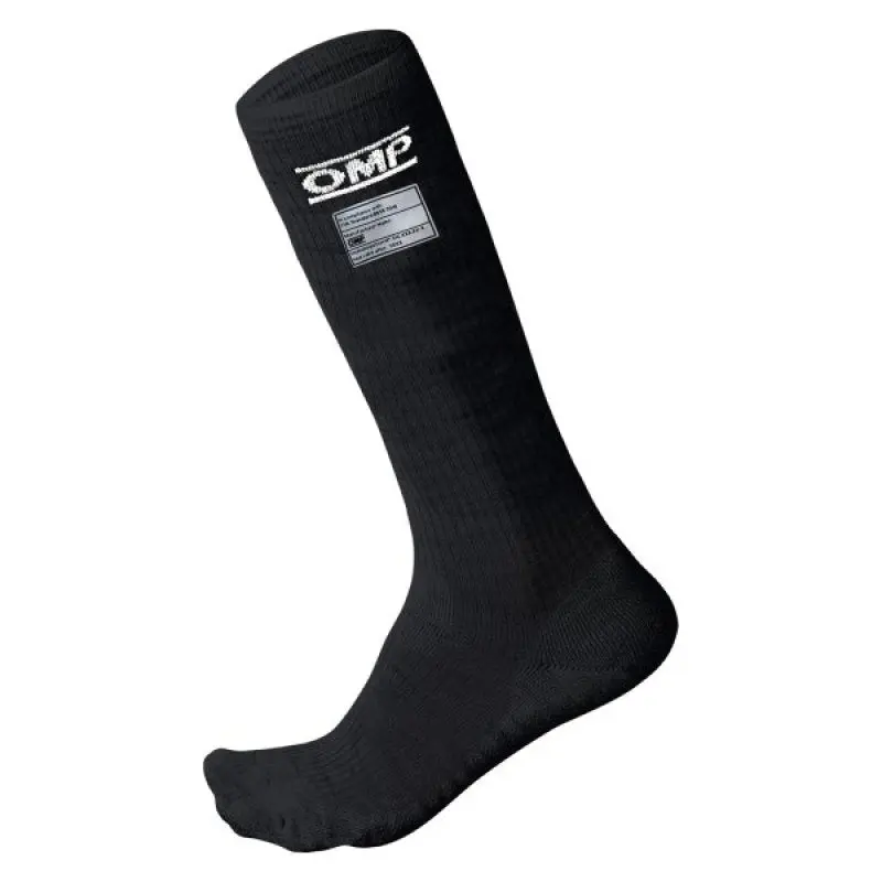 OMP One Socks My2021 Black Size L FIA 8856-2018 Approved Racing Socks