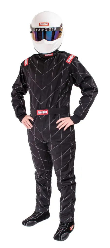 RaceQuip Black Chevron-1 Suit SFI-1 2XL Racing Jumpsuit