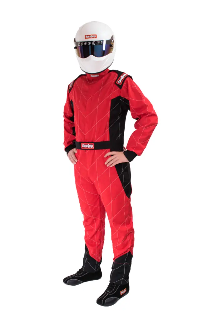 RaceQuip Red Chevron-1 Suit SFI-1 Small Racing Fire Suit