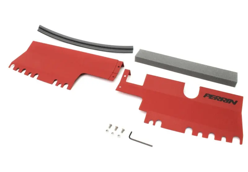 Perrin 15-21 WRX STI Radiator Shroud Without OEM Intake Scoop Red Performance Perrin Performance