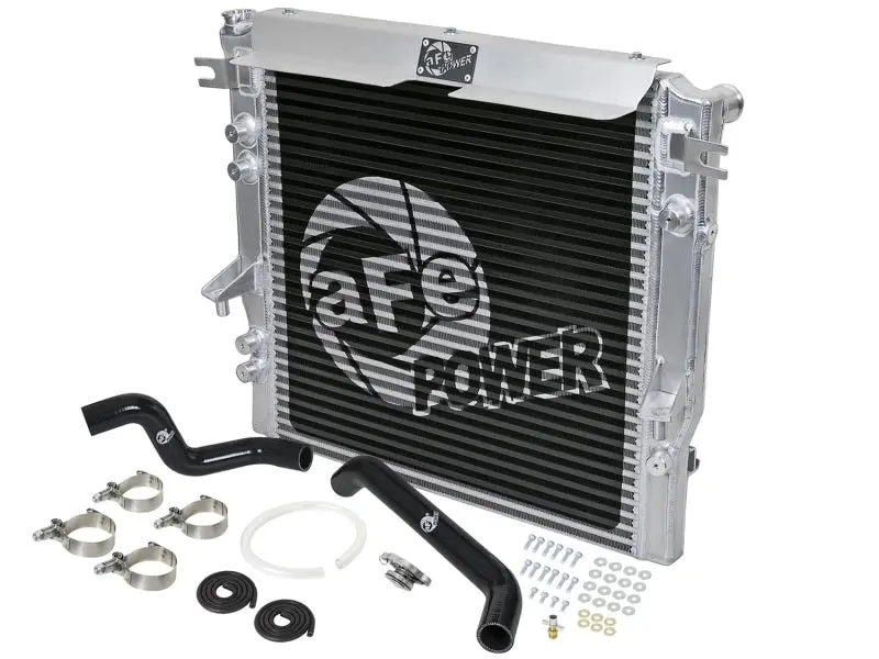 aFe BladeRunner GT Series Bar and Plate Radiator Black Hoses 2007-2011 Jeep Wrangler JK V6 3.8L