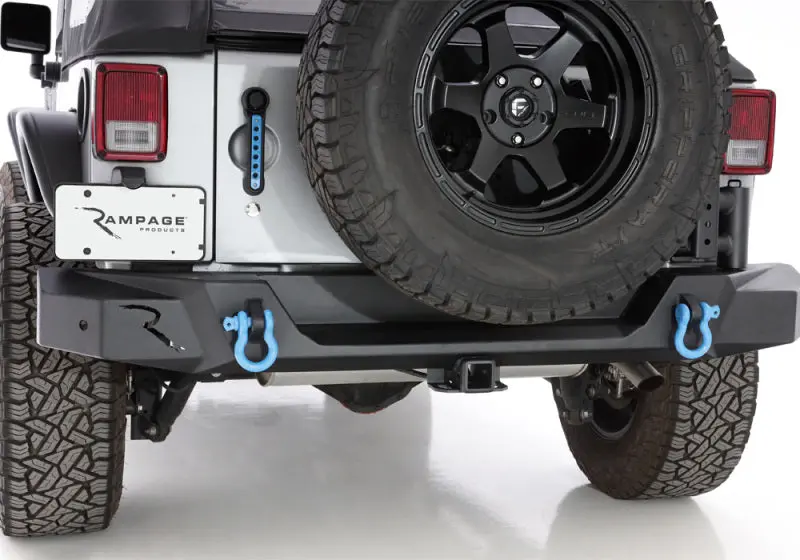 Rampage 2007-2018 Jeep Wrangler JK Trailguard Rear Bumper Black