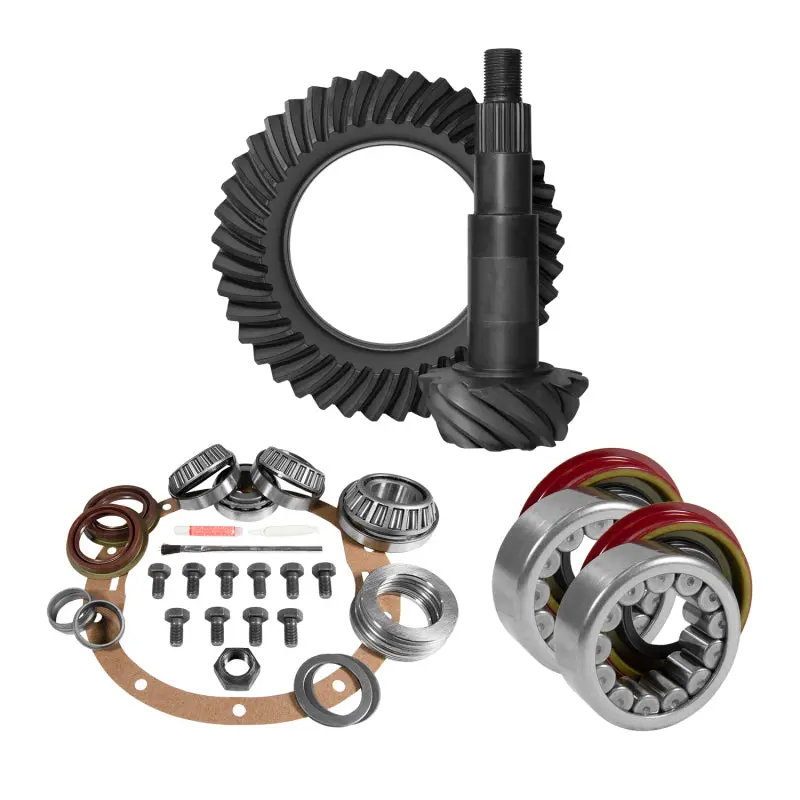 Yukon 8.6in GM 3.73 Rear Ring & Pinion Install Kit Axle Bearings and Seal Yukon Gear & Axle