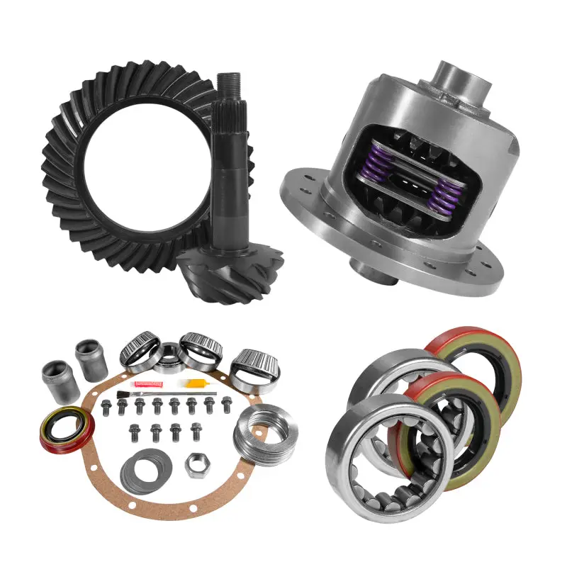 Yukon 8.875in GM 12T 3.08 Rear Ring & Pinion Install Kit 30 Spline Positraction Axle Bearings Yukon Gear & Axle