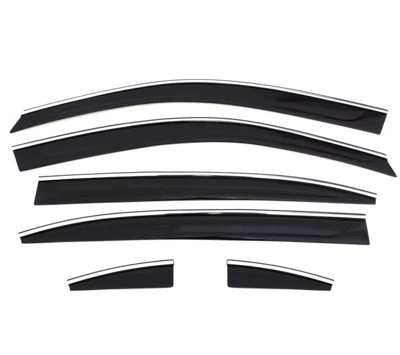 AVS 2018 Nissan Rogue Low Profile Window Deflectors 4pc Chrome