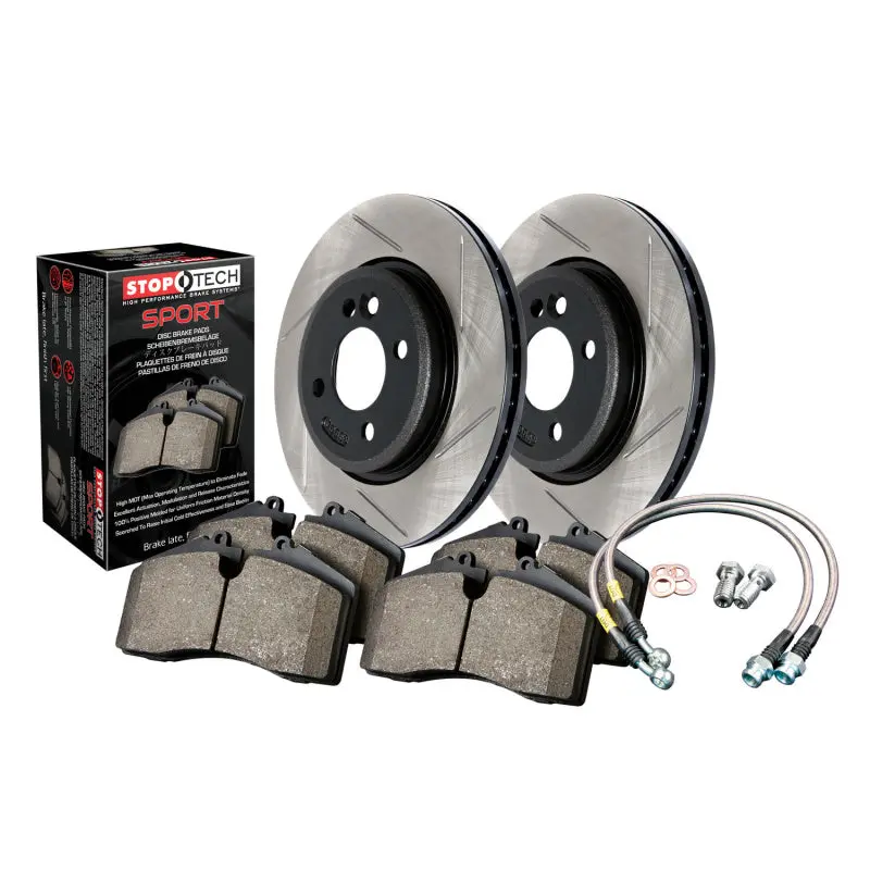 Sport Axle Pack Slotted Front Brake Rotors Stoptech