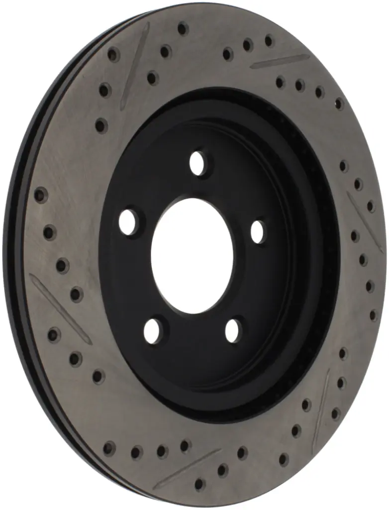StopTech 05-10 Ford Mustang Left Rear Slotted Drilled Brake Rotor Enhanced Stopping