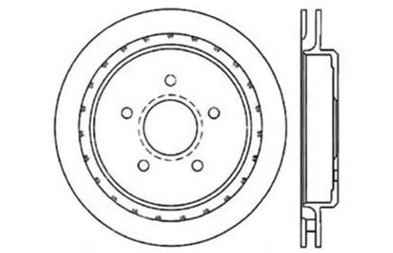 StopTech 97-10 Chevy Corvette Rear Right Slotted Drilled Brake Rotor Enhanced Braking
