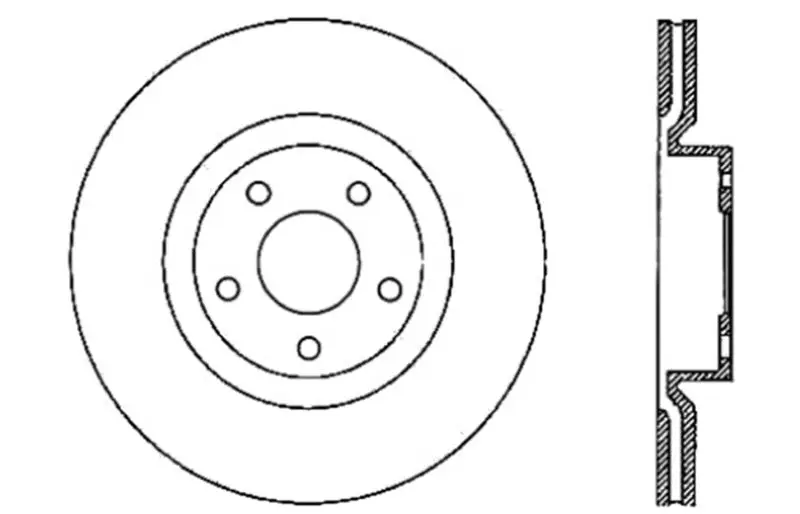 StopTech Power Slot 05-07 Cadillac XLR 06-09 Chevy Corvette Front Left Drilled Slotted Rotor