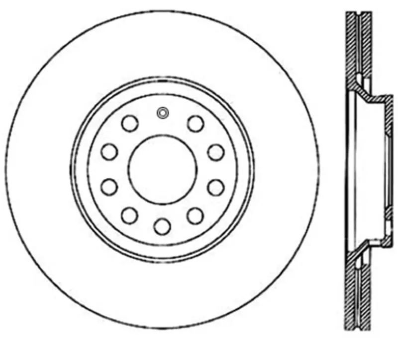 StopTech Power Slot Left Rear CRYO-STOP Slotted Rotor 09 VW CC Passat CC 06-09 Passat ex Syncro
