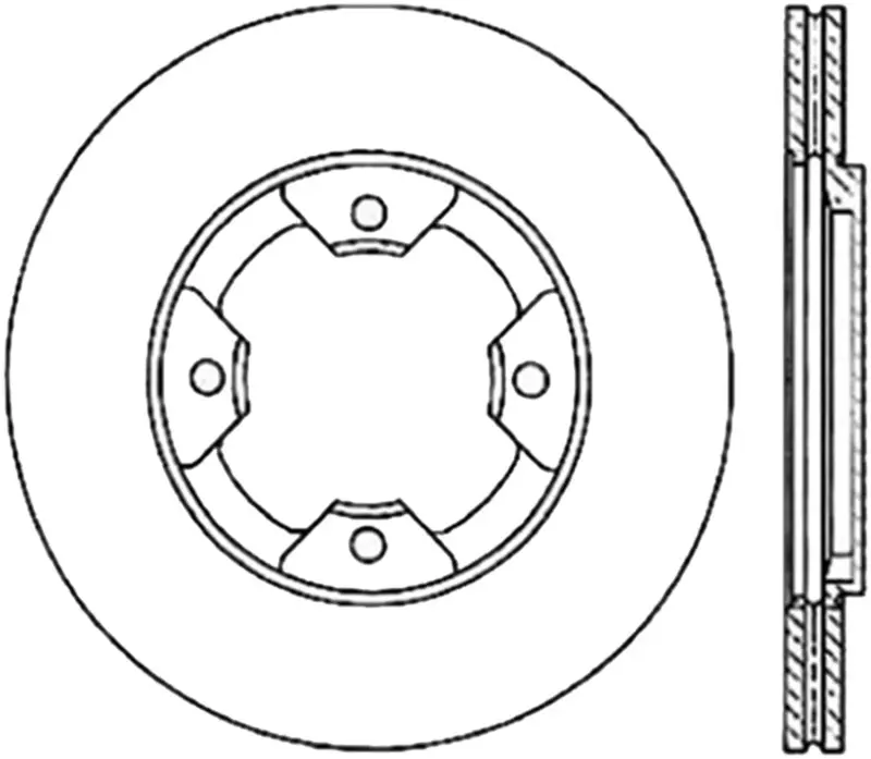 StopTech Power Slot Slotted Drilled Left Front Rotor 84-85 Nissan 300ZX