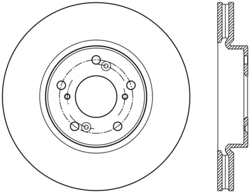StopTech Slotted Drilled Front Left Sport Brake Rotor 2013 Honda Accord Sport