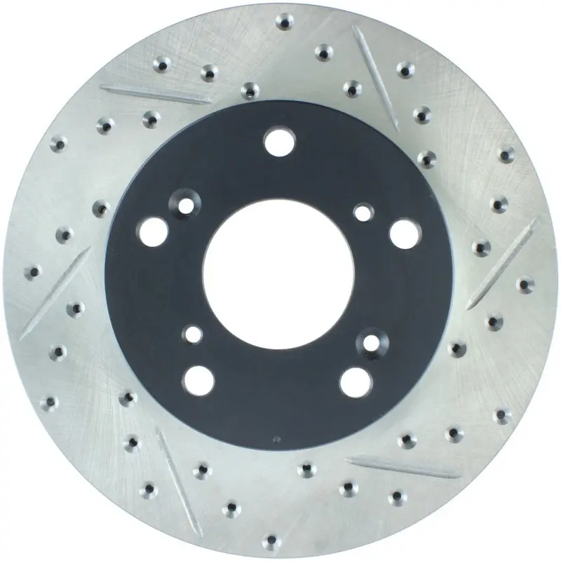 StopTech Slotted & Drilled Left Front Rotor 02-06 Acura RSX