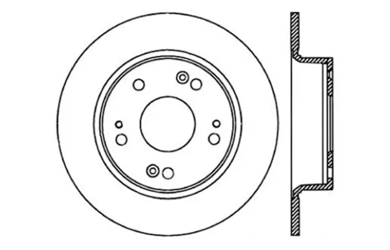 StopTech SportStop Slotted & Drilled Left Rear Rotor 04-08 Acura TSX 03-07 Honda Accord