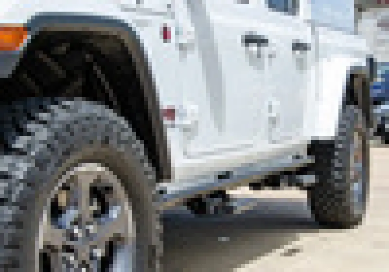 N-Fab RKR Step System 2019 Jeep Wrangler JT 4 Door Truck Full Length - Textured Black - 1.75in