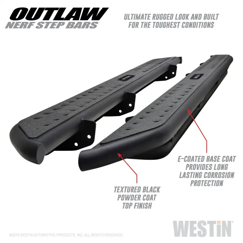 Westin Outlaw Nerf Step Bars 09-18 Dodge RAM 1500 Crew Cab