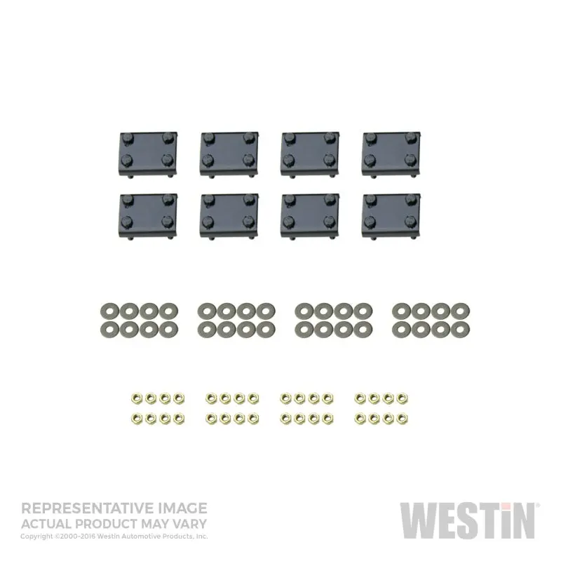 Westin 2014-2018 Chevy Silverado 1500 Double/Crew Cab Premier Oval Nerf Step Bar Mount Kit Black