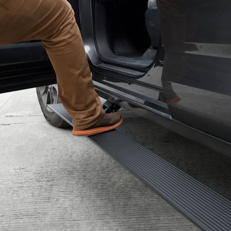 RealTruck 2024 Toyota Tacoma CC 4dr VoltStep Electric Running Board Kit No Drill Tex Blk Go Rhino