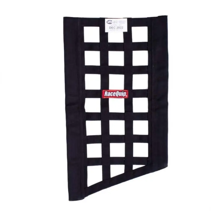 RaceQuip SFI 27.1 Rated Ribbon Style Funny Car Window Net Black