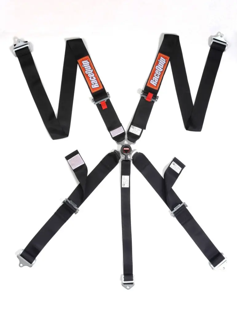 RaceQuip Black SFI CAMLOCK 5 Point PU Lap Seat Belt Racing Safety