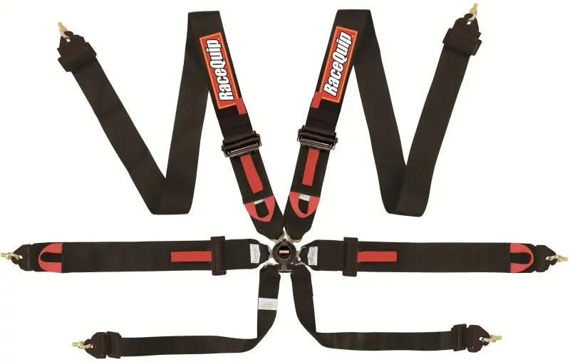 RaceQuip Black FIA CAMLOCK 6pt Pull Down Lap Seat Belt Racing