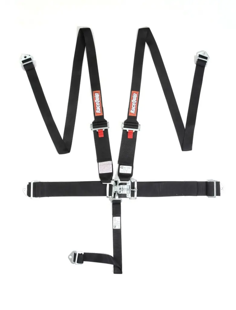 RaceQuip Black L & L 5 Point HNR Seat Belt Head and Neck Restraint