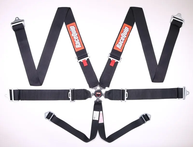 RaceQuip Black SFI CAMLOCK 6pt PD Lap Seat Belt High Performance