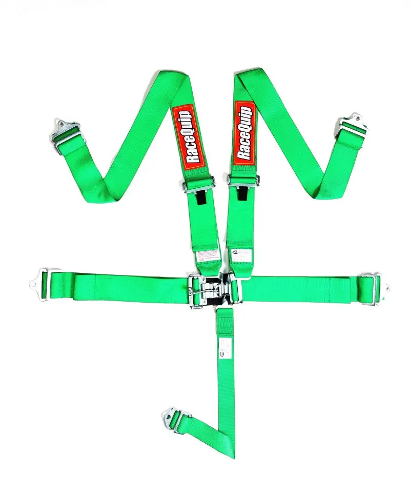 RaceQuip Green L & L 5 Point Seat Belt Off Road Racing