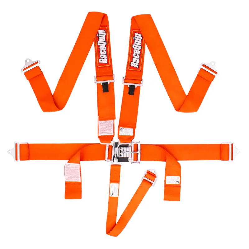 RaceQuip Orange L & L 5 Point Seat Belt Drag Racing Safety