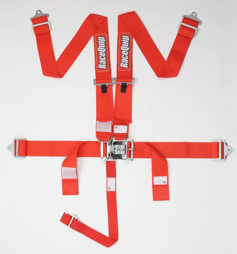 RaceQuip Red L & L 5 Point Seat Belt High Performance Racing