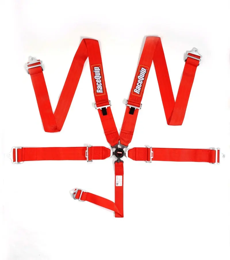 RaceQuip Red SFI Camlock 5 Point PD Lap Seat Belt Racing