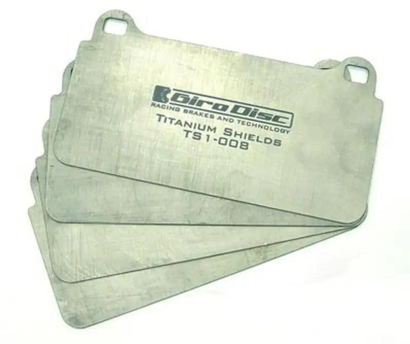 GiroDisc Titanium Front Brake Pad Shields Porsche 911 Carrera 997 PCCB