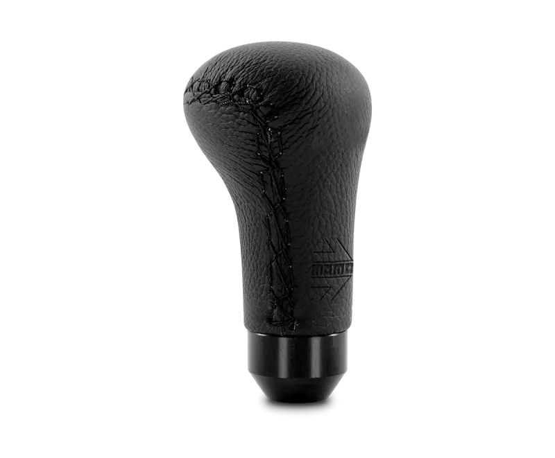 Momo Anatomico Black Leather Shift Knob Black Stitching