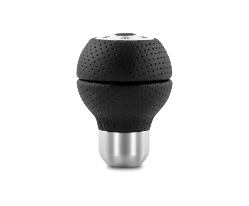 Momo Race Shift Knob Black Airleather Aluminum Insert