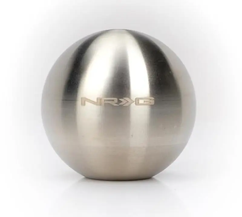 NRG Silver Titanium Round Shifter Heavy Weight Performance Shift Knob