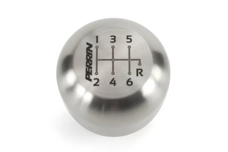 Perrin Brushed Stainless Steel Large Shift Knob 17-18 Honda Civic 6 Speed Manual Transmission Perrin Performance