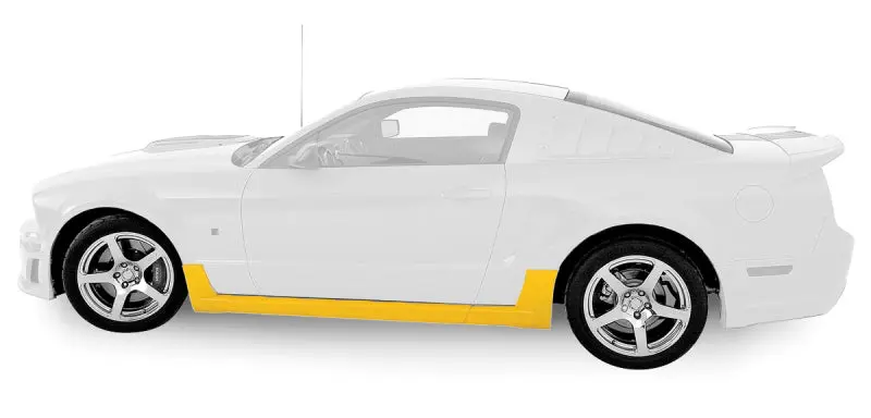 Roush 2005-2009 Ford Mustang 4.0L/4.6L Unpainted Side Skirt Kit Body Enhancement