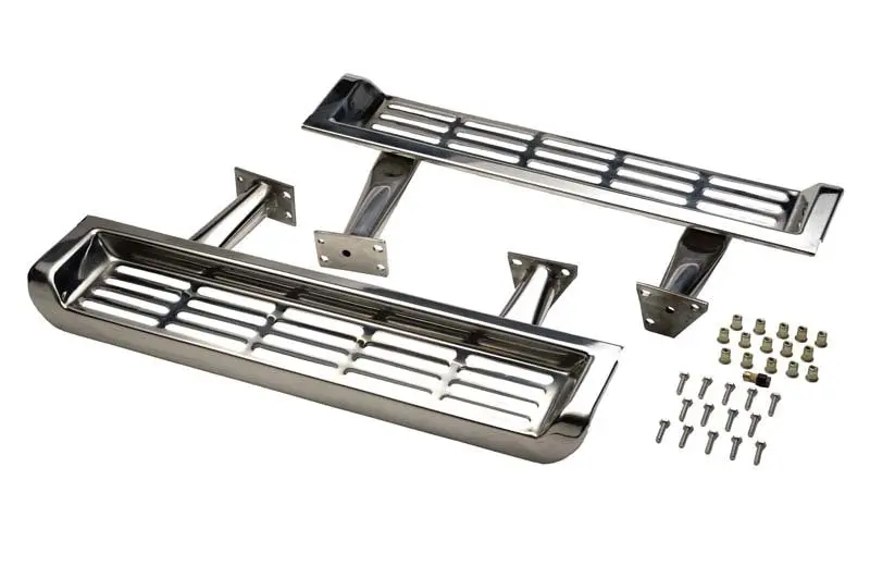 Kentrol 2000 Jeep Wrangler TJ Side Steps Pair 97-06 Polished Silver