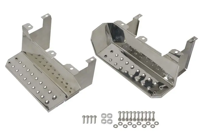 Kentrol 76-95 Jeep CJ7 Wrangler YJ Side Steps Pair Polished Silver