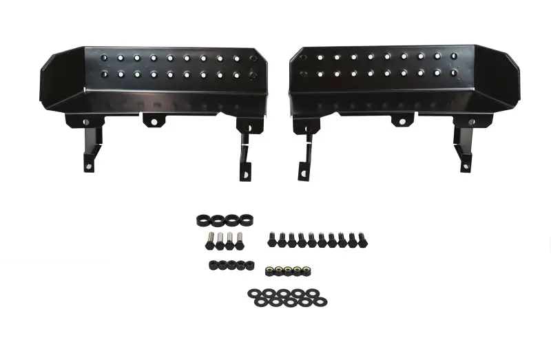 Kentrol 76-95 Jeep CJ7 Wrangler YJ Side Steps Pair Powdercoat Black Non-Slip
